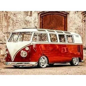 Diamantové malování Norimpex Červený Volkswagen 30 × 40 cm