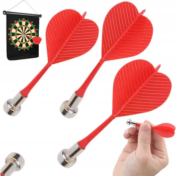 Šipka MAGNETICKÉ ŠIPKY LETKY NA ŠIPKY Červené Pro Hru 3 Kusy Šipky DART
