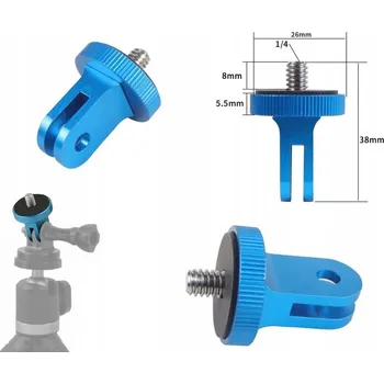 Prémiový hliníkový adaptér 1/4" pro Insta360 Quad, moto, kajak, sport, vlog