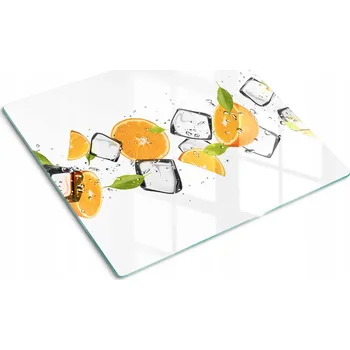 Obraz Skleněná deska dekor indukce Pomeranče led 60x52