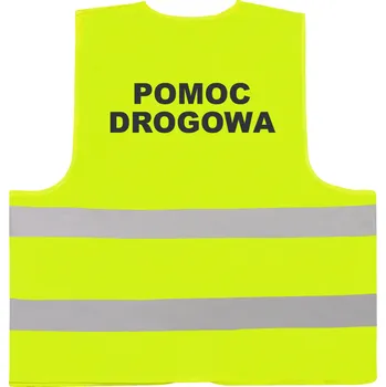 Silná a odolná reflexní vesta s potiskem ASISTENČNÍ SLUŽBA žlutá - 6XL