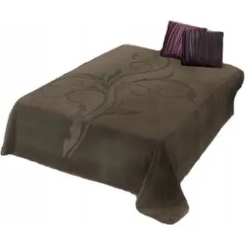 Prostěradlo Deka Piel polyester 220 cm x 240 cm hnědá