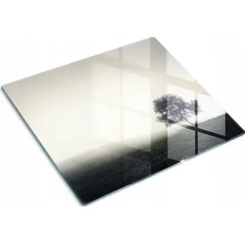 Obraz Multifunkční Dekorativní Skleněná Deska do Kuchyně Osamělý Strom 60x52 cm