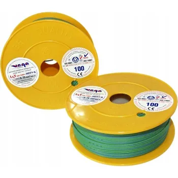 elektrický kabel Kabel LGY/H05V-K 0,75 mm2 100m Zeleno-Modrý