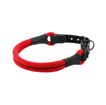 Obojek pro psa AMINELA Obojek lano s kůží AMINELA, černé kování Barva: Červená, Rozměr: 10mm x 55cm AM15103