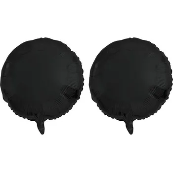 Balónek FOLAT Balón foliový - kulatý, matný černý, 45 cm, 2 ks