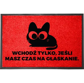 Rohožka VCHODOVÁ ROHOŽKA ČERVENÁ 40X60 STYLOVÝ POTISK HIT DEKORACE VTIPNÝ MOTIV DOMŮ