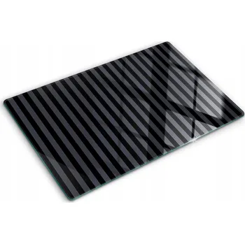 Obraz Kuchyňská Multifunkční Dekorativní Deska z Tvrzeného Skla Šedé pruhy 80x52 cm