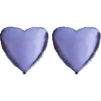 Balónek FLEXMETAL Balón foliový - srdce, valentýn / svatba, lila, 45 cm, 2 ks