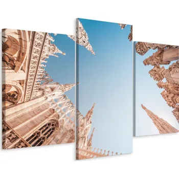 Obraz Obraz Triptych POHLED zdola na Katedrálu 3D 120x80