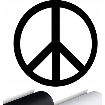 Samolepicí dekorace na vozidlo SAMOLEPKA Grafika na auto Sklo ZNAK MÍRU PEACE SIGN Hippie 15x15,5 cm