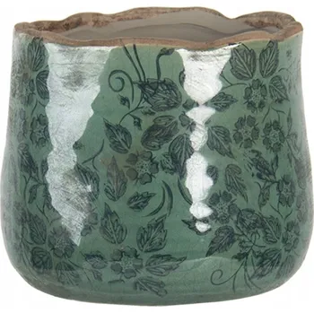 Květináč Keramický Květináč Clayre & Eef Green 13 cm x 13 x 11 cm