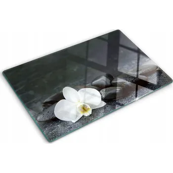 Obraz Multifunkční kuchyňská dekorativní deska z Tvrzené Sklo s motivem Orchidej 80x52 cm