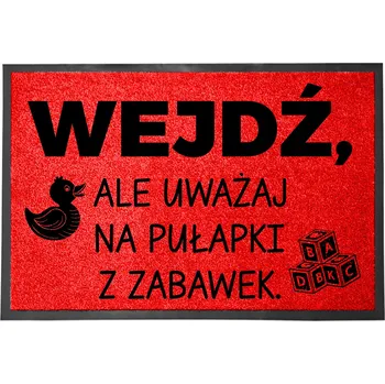 Rohožka VCHODOVÁ ROHOŽKA ČERVENÁ 40X60 STYLOVÁ VTIPNÁ POTISK DEKORACE DOMU