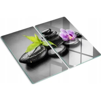 Obraz Odolná a stylová kuchyňská skleněná deska s motivem Zenové kameny 60x52 cm