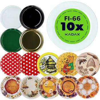 Obraz Kovová víčka Kadax K4770, vícebarevná, 66 mm, 10 ks