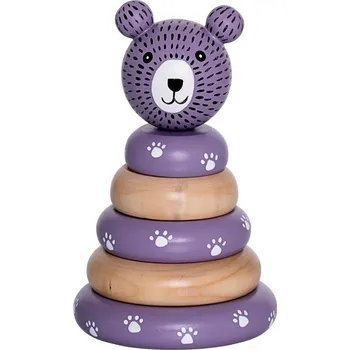 Dřevěná hračka Dřevěná věž s kroužky, Bloomingville