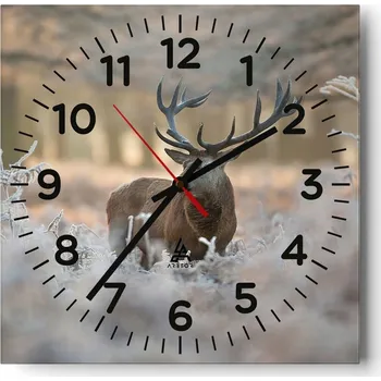 Hodiny Kuchyňské nástěnné hodiny 30x30 Krajina Skleněné hodiny do obýváku Moderní Tiché