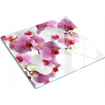 Obraz Multifunkční kuchyňská ozdobná deska z Tvrzené Sklo s motivem Orchidej 60x52 cm