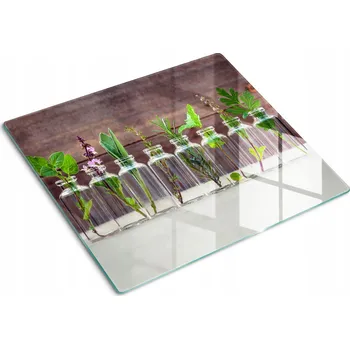 Obraz Stylová a odolná skleněná deska s potiskem Rostliny ve sklenicích 60x52 cm