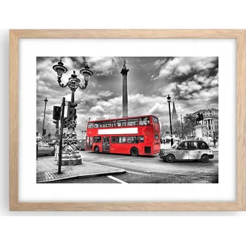 Obraz Obraz plakát v rámu světlý dub do obýváku 40x30 město foto na zeď