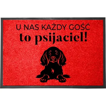 Rohožka VCHODOVÁ ROHOŽKA ČERVENÁ 40X60 STYLOVÝ POTISK VTIPNÝ MOTIV DEKORACE DOMOVA