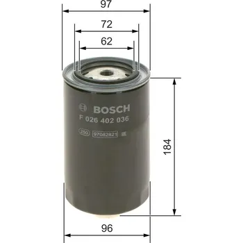 Palivový filtr Palivový filtr BOSCH F 026 402 036