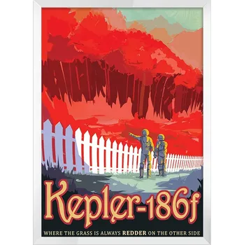 Obraz Plakát Kepler-186f v rámu 52,8 x 72,8 cm