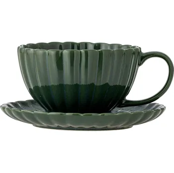 Bloomingville, Šálek Latina s podšálkem 220 ml zelený - Formadore