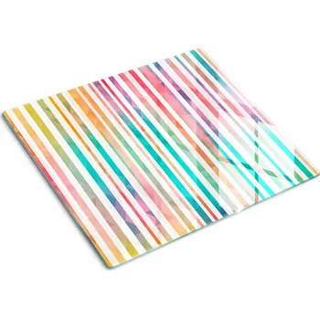 Obraz Kuchyňská Multifunkční Ozdobná Deska z Tvrzeného Skla Duha 60x52 cm