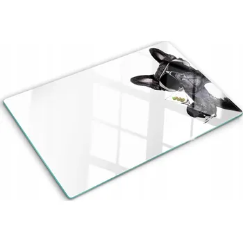 Obraz Ozdobná skleněná deska na krájení a servírování Pes s Martini 80x52 cm