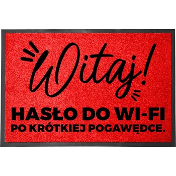 VCHODOVÁ ROHOŽKA ČERVENÁ 40X60 STYLOVÁ HIT POTISK VTIP DOMOV DEKORACE