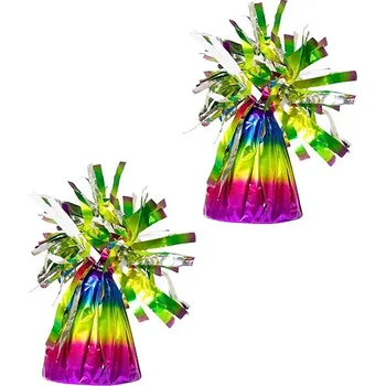 Balónek FOLAT Závaží - těžítko na balonky, duhové, 160 g, 2 ks