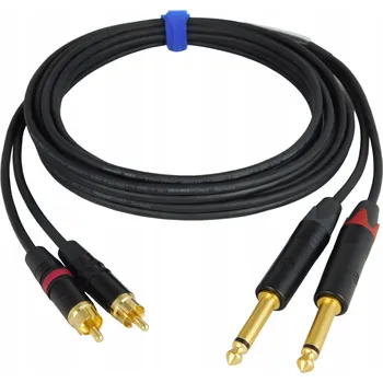 Audio kabel SOMMER PEACOCK 2x RCA 2x JACK 6,3 mm NEUTRIK 7,5 m