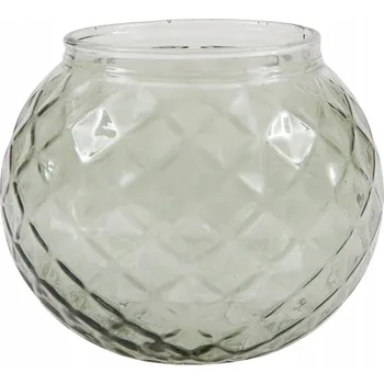 Svícen SKLENĚNÝ SVÍCEN ZELENÝ 10x11 NA ČAJOVOU SVÍČKU ZDOBENÝ