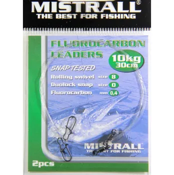 MISTRALL Fluorocarbon leaders 30cm - 10kg(2ks)