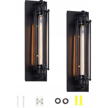 Nástěnné svítidlo RETRO černé 2xE27 Nástěnné svítidlo industriální