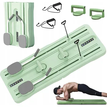 Cvičební deska Artnico zelená s expandéry, skládací, 106 x 41 cm