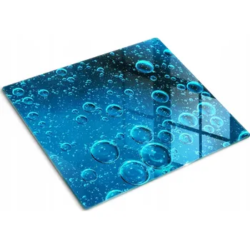 Obraz Kuchyňská Multifunkční Dekorativní Deska Tvrzené Sklo Bublinky vody 60x52 cm