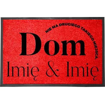 ČERVENÁ ROHOŽKA 40X60 S VLASTNÍMI INICIÁLAMI - IDEÁLNÍ DO BYTU I DOMU - PERSONALIZOVANÁ