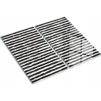 Obraz Sada tvrzených skleněných kuchyňských desek S Potiskem Pruhy 2x30x52 cm