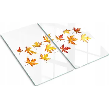 Obraz Skleněné kuchyňské desky na servírování s grafikou Podzimní listí 2x30x52 cm