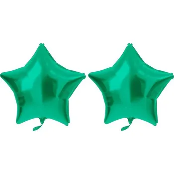 Balónek FOLAT Balón foliový - hvězda, matná zelená , 48 cm, 2 ks