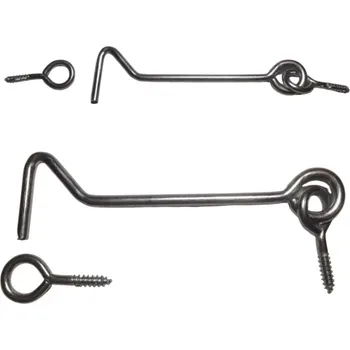 Tesařské kování Dveřní hák s vrutem 120 mm, pozinkovaný