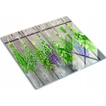 Obraz Skleněná deska dekorace na sporák Sušené bylinky 60x52