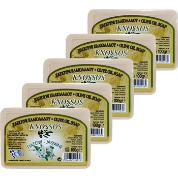 Péče o ruce KNOSSOS Řecké olivové mýdlo s vůní jasmínu 100 g, 5 ks