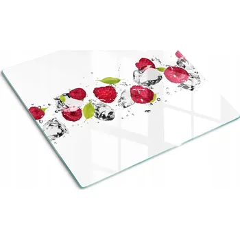 Obraz Skleněná deska dekorativní na sporák Maliny voda 60x52