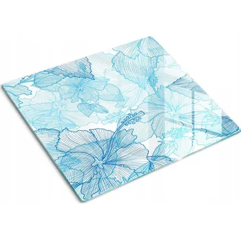 Obraz Multifunkční skleněná deska do kuchyně Havajské květiny 60x52 cm