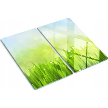 Obraz Kuchyňské Multifunkční Ozdobné Desky Tvrzené Sklo Tráva 2x30x52 cm