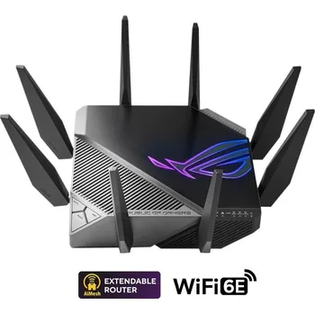 Síťový prvek ASUS ROG Rapture GT-AXE11000 (AXE11000) WiFi 6E Extendable Gaming Router, 2.5G port, Aimesh, 4G/5G Mobile Tethering 90IG06E0-MO1R00